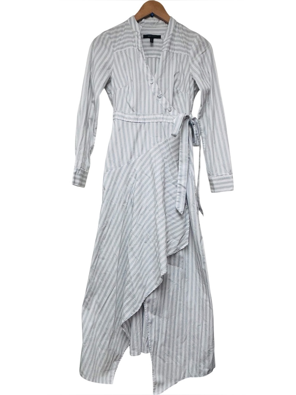 BCBGMAXAZRIA Stripe Asymmetrical Hem Dress